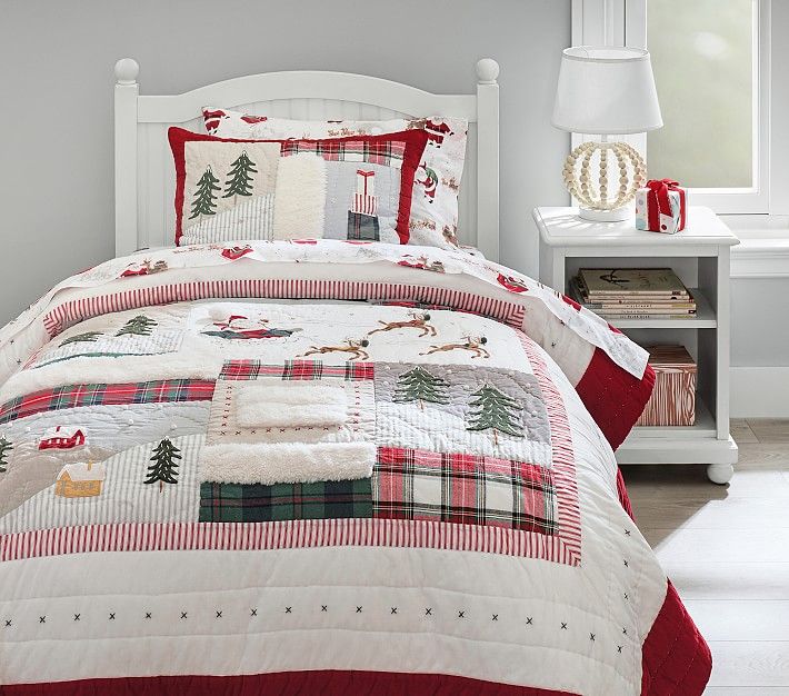 Heritage Santa Quilt & Shams | Pottery Barn Kids