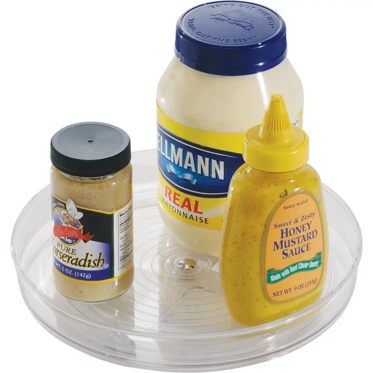 Clear Linus Lazy Susan Turntable Spice Organizer Rack for Kitchen 9", iDesign | Walmart (US)