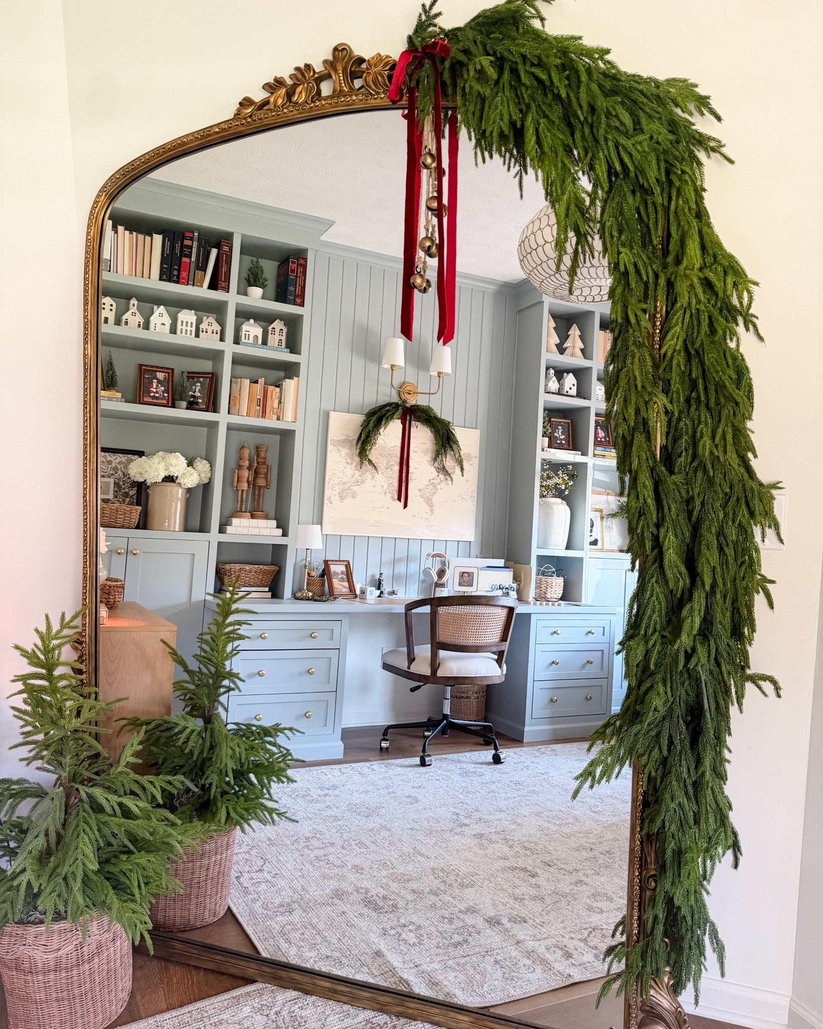Holiday office mirror views. 

#LTKHoliday #LTKHome #LTKSeasonal