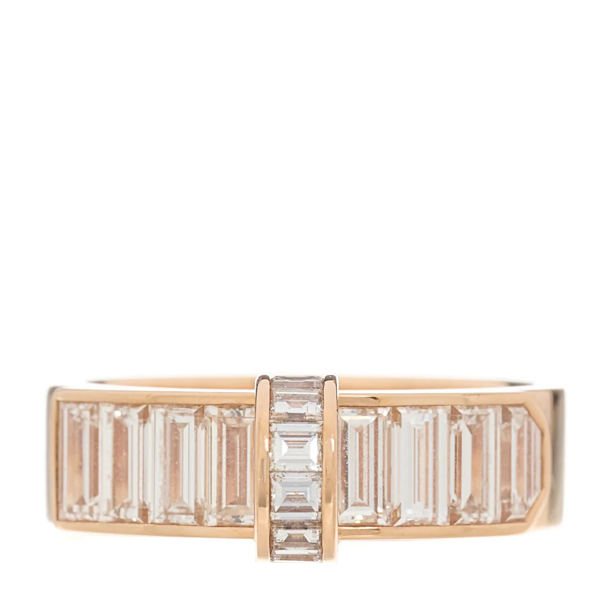 18K Rose Gold Diamond PM Kellymorphose Baguettes Ring 51 5.75 | FASHIONPHILE (US)