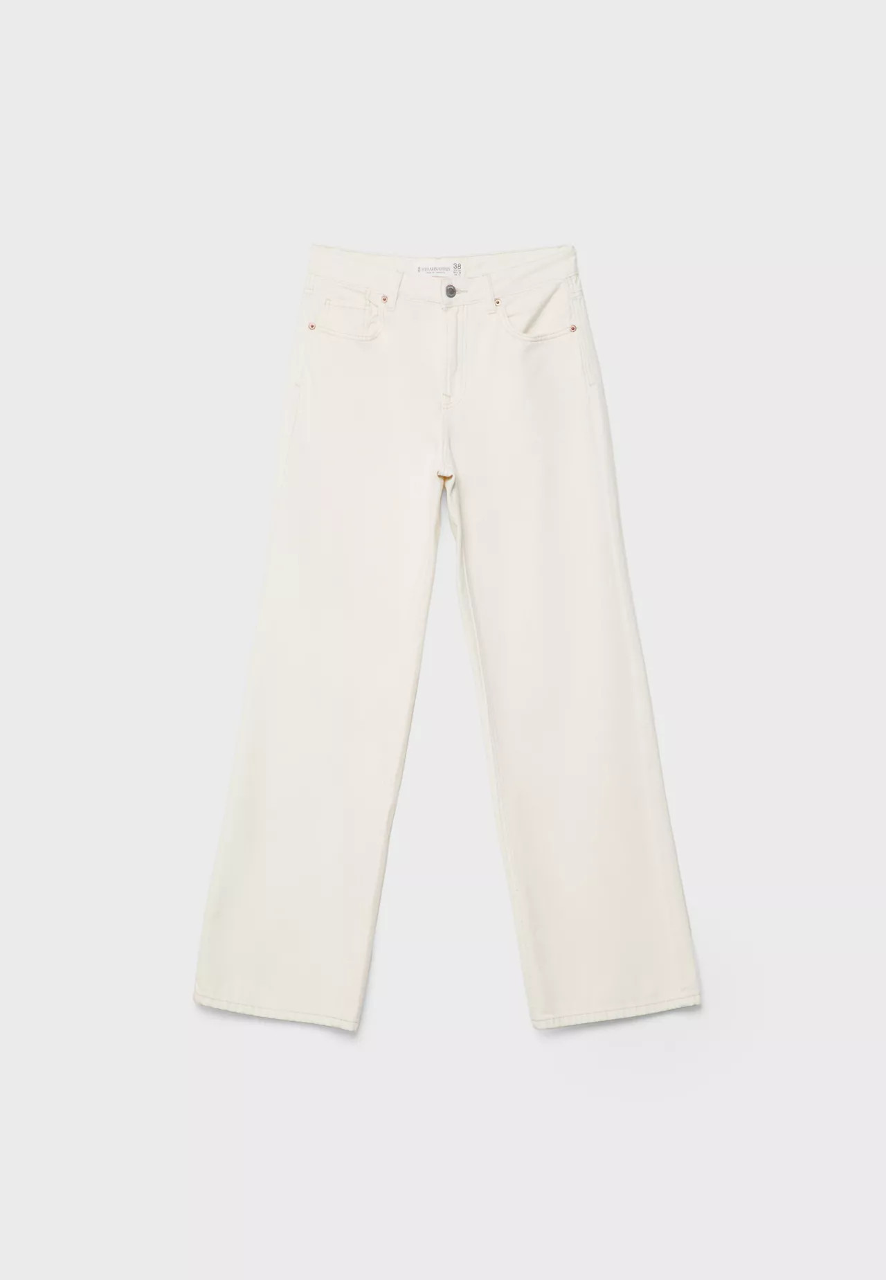 D92 Straight Wide Jeans - Women's Jeans | Stradivarius United Kingdom | Stradivarius (UK)