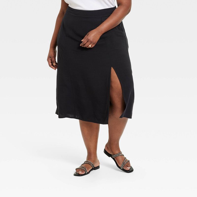 Women's Slit Midi A-Line Skirt - Ava & Viv™ | Target