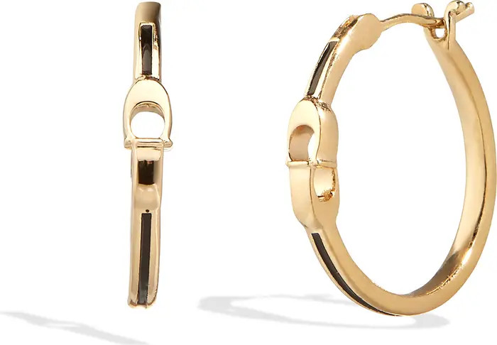 COACH Interlocking-C Hoop Earrings | Nordstrom | Nordstrom