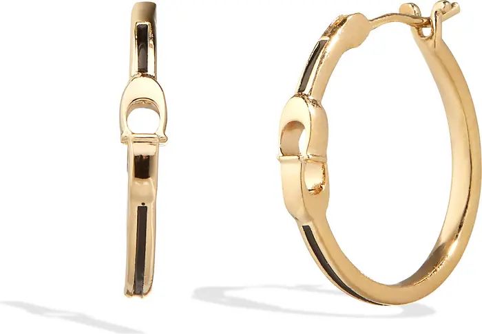 COACH Interlocking-C Hoop Earrings | Nordstrom | Nordstrom