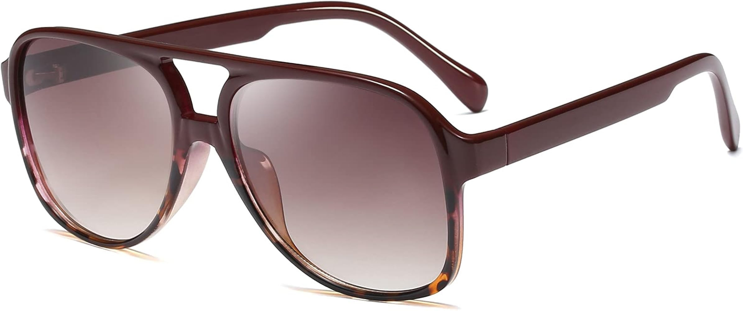 Oversized Square Sunglasses for Men Women Pilot Shades Gold Frame Retro Glasses | Amazon (US)