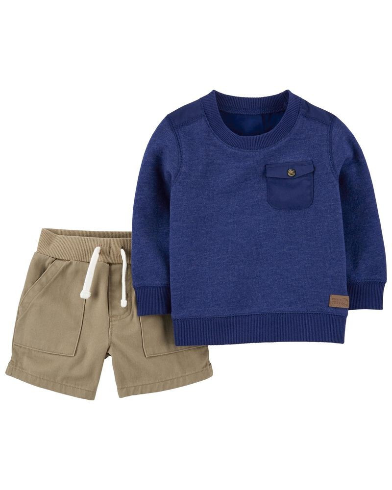 2-Piece Pullover Sweater & Short Set | Carter's
