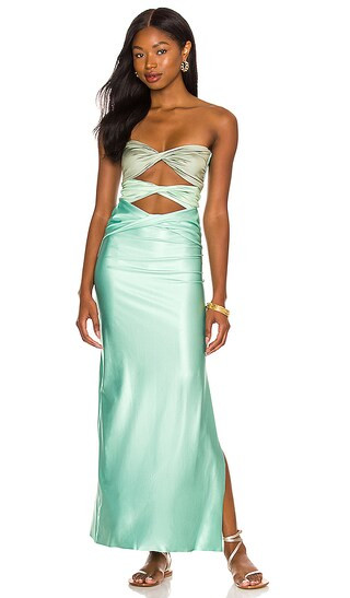 Ola Maxi Dress in Matcha Mix | Revolve Clothing (Global)