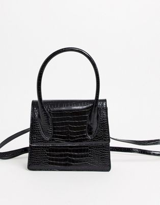 Glamorous mini cross body bag in mock croc | ASOS US