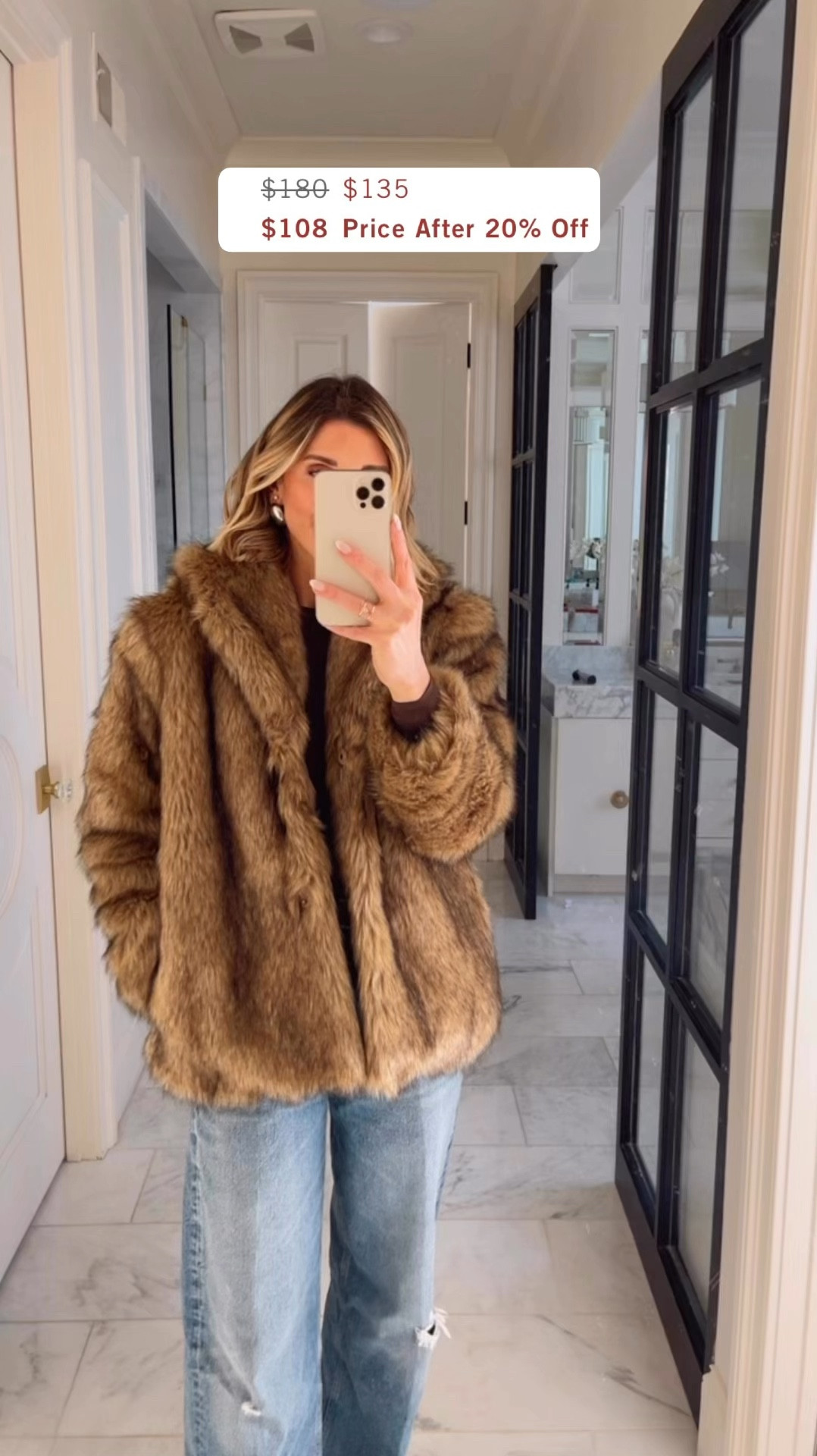 This stunning faux fur coat is on major sale today! I'm wearing size small fits tts 

#LTKSeasonal #LTKHoliday