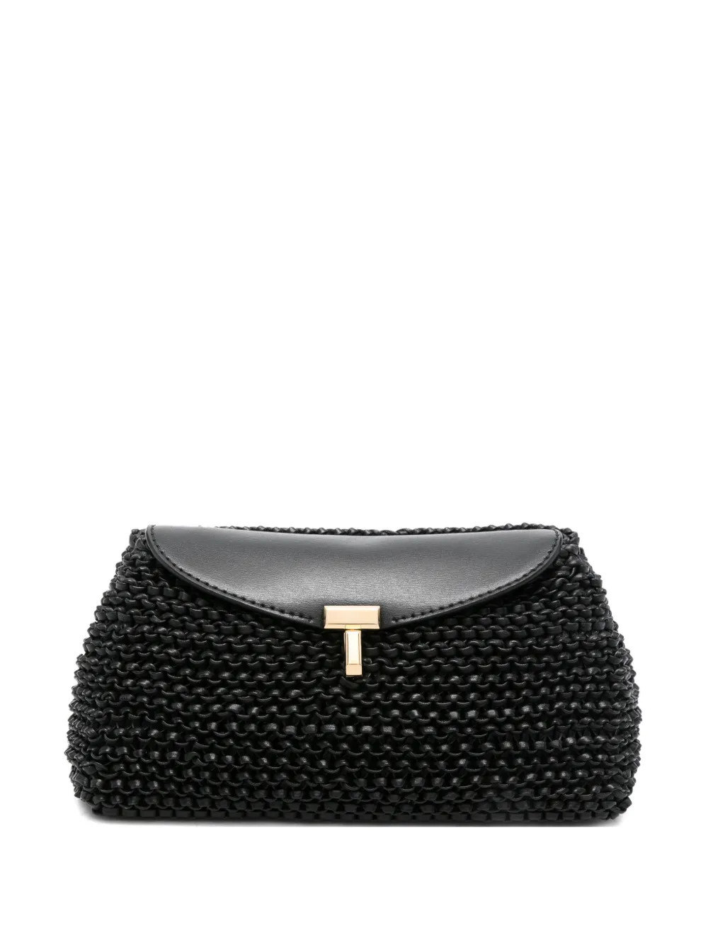 mini T-lock woven-leather clutch bag | Farfetch Global