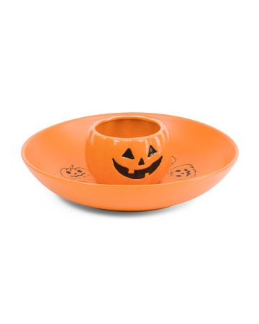 Jack O Lantern Round Chip And Dip Bowl Set | TJ Maxx