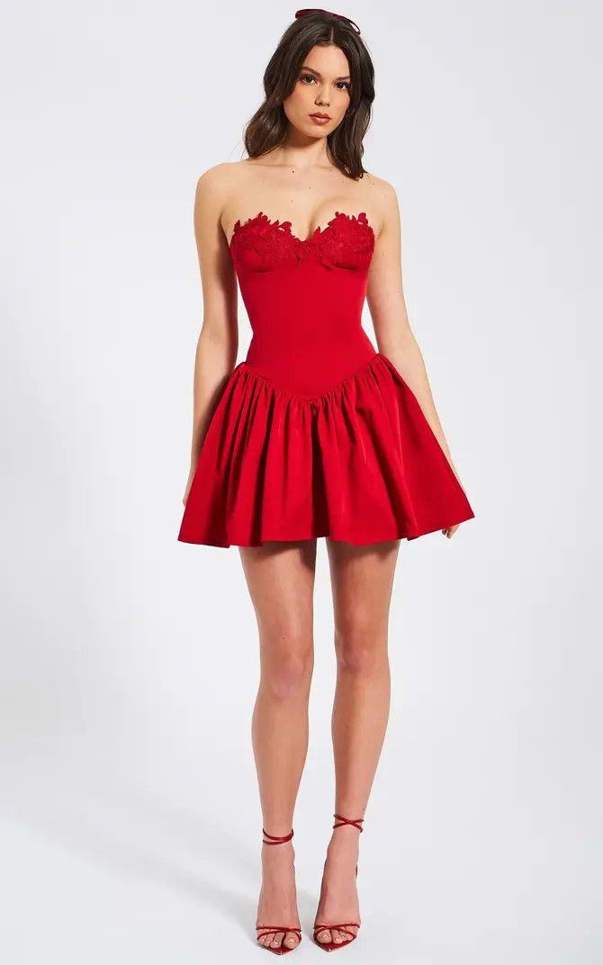 Sacha Drop Waist Corset Puffy Mini Dress | Nordstrom