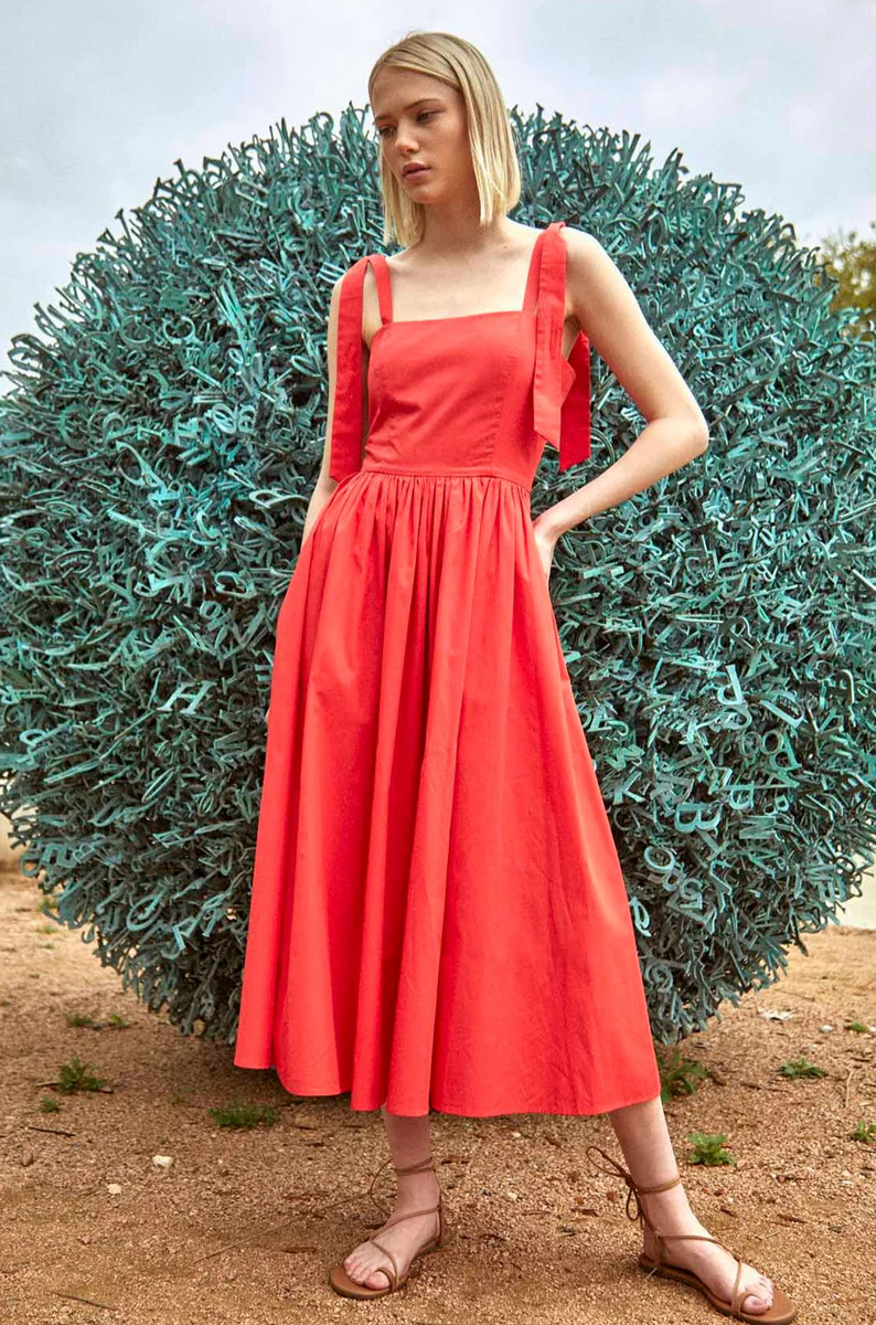 Quincy Dress | Tie Strap Dress | Hunter Bell | Hunter Bell