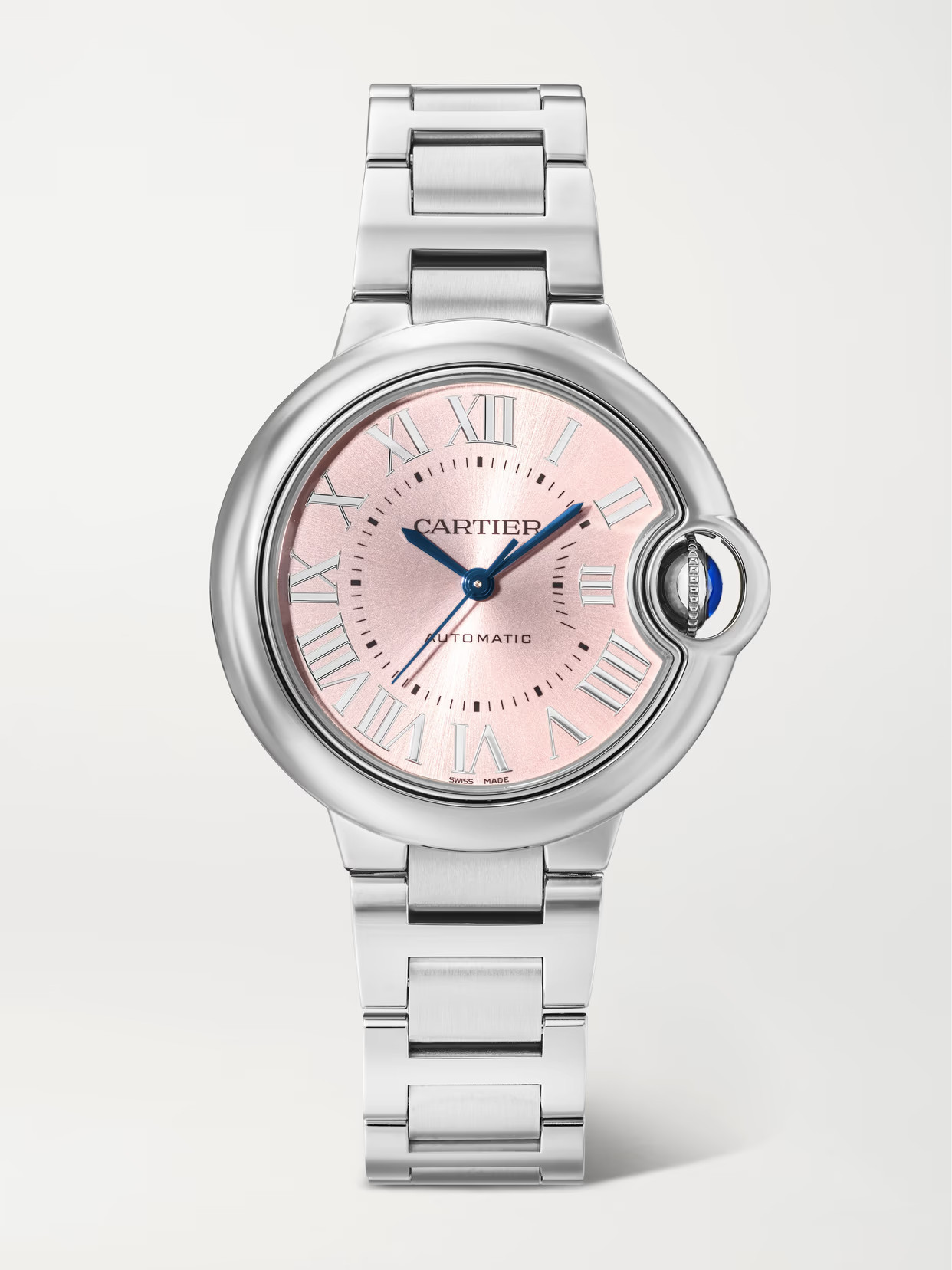 Cartier - Ballon Bleu De Cartier Automatic 33mm Stainless Steel Watch - Pink | NET-A-PORTER (US)