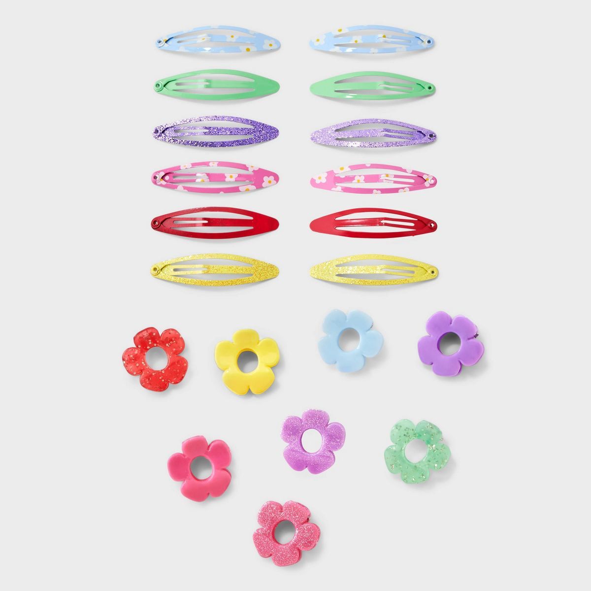 Girls' 20pk Flower Claw Clips/Snap Clips - Cat & Jack™ | Target