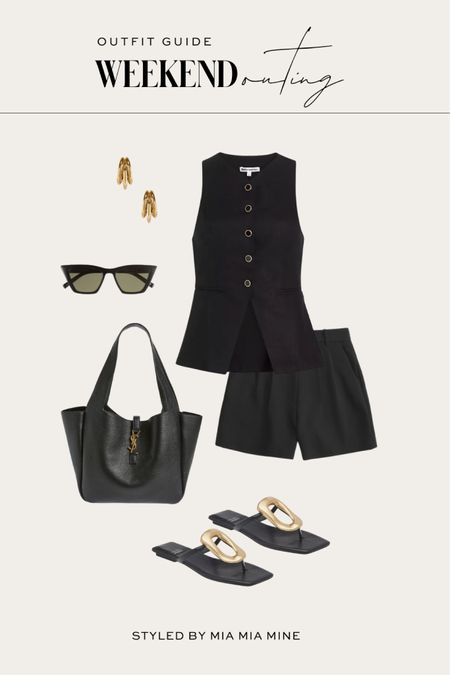 Summer outfit ideas
Reformation vest - this week’s best seller on #miamiamine
Abercrombie tailored shorts
Jeffrey Campbell sandals
Saint Laurent handbag 


#LTKTravel #LTKSaleAlert #LTKFindsUnder100