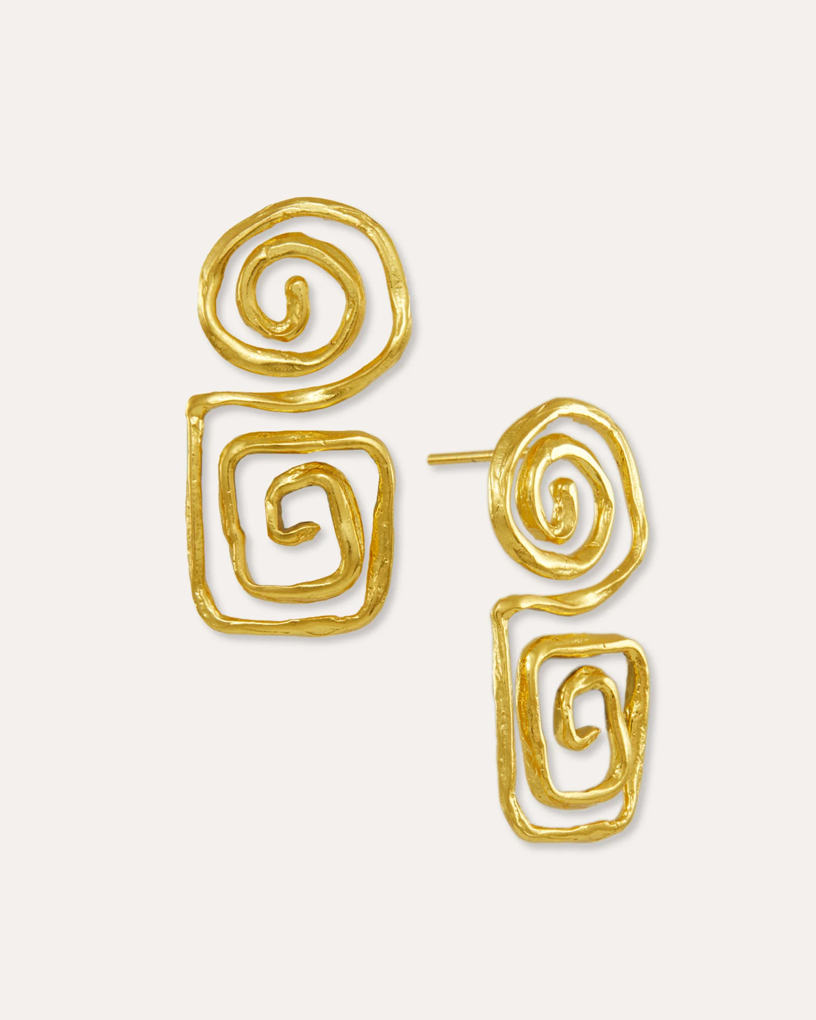 Megara Geometric Spiral Stud Earrings | Sustainable Jewellery by Ottoman Hands | Ottoman Hands