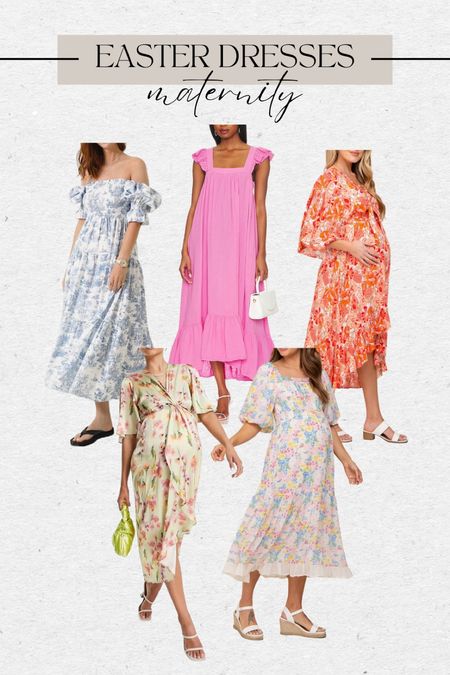 Maternity Easter dress options for the mamas to be! Technically the pink revolve dress isn’t maternity, but I think anything flowy and comfy counts!😂

Maternity | Easter dress | spring dress 

#LTKSeasonal #LTKstyletip #LTKbump
