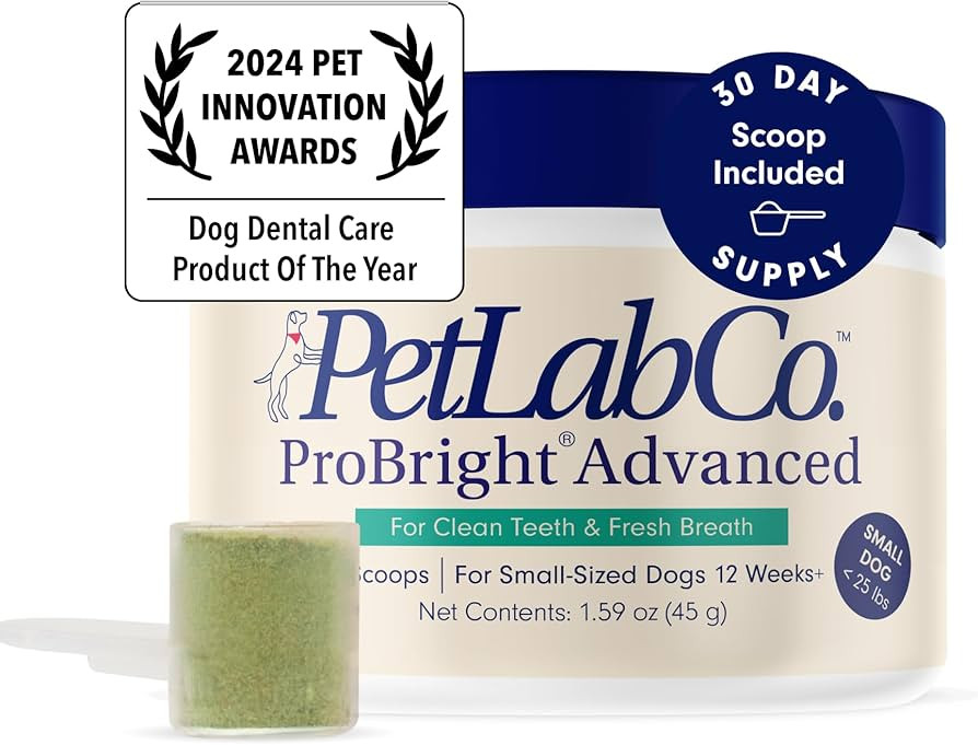PetLab Co. ProBright Advanced Dental Powder - Dog Breath Freshener - Teeth Cleaning Made Easy –... | Amazon (US)