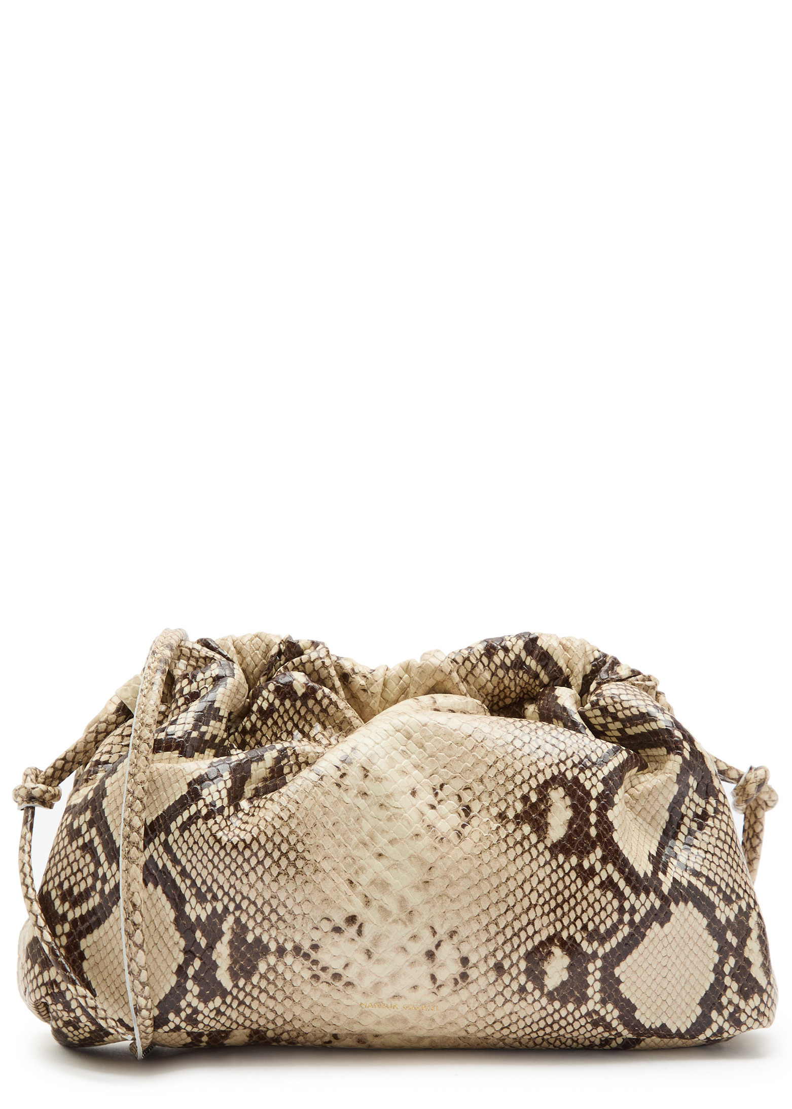 Cloud mini python-print leather clutch | Harvey Nichols