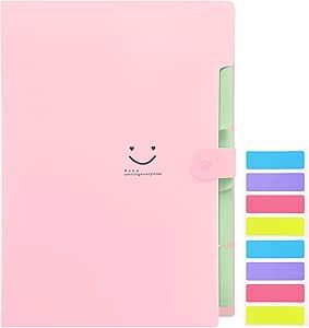 SKYDUE Expanding File Folder 5 Pockets, Skydue Letter A4 Paper Accordion Document Organizer (Pink... | Amazon (US)