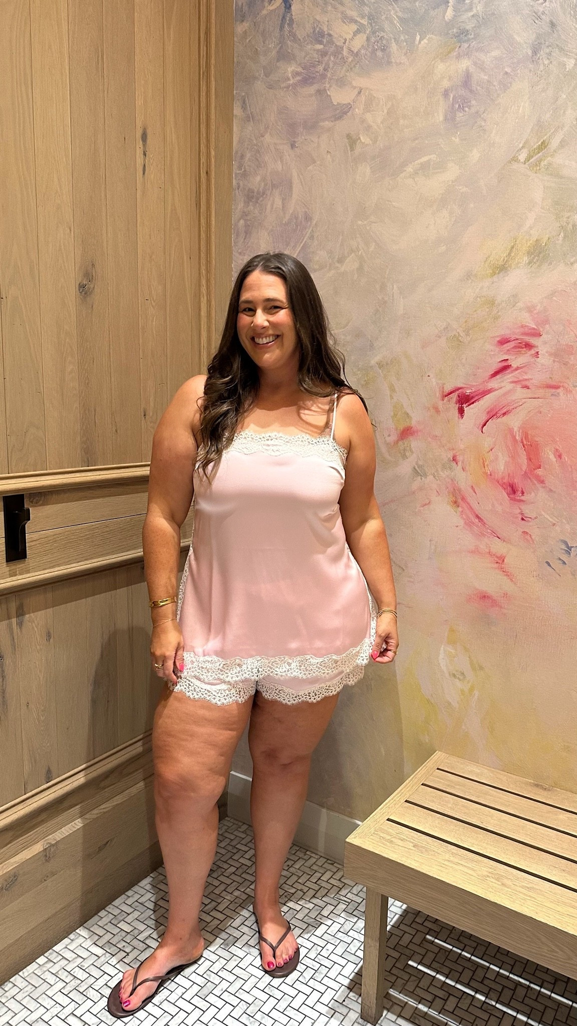 This set is 20% off right now! The shorts were a bit too short and too small but I LOVE the top! Both are an XL.

#LTKootd #LTKSaleAlert #LTKMidsize