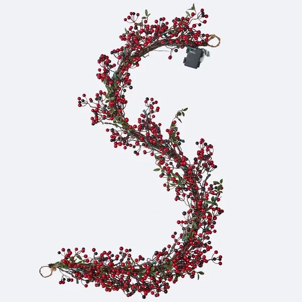 72'' in. Lighted Faux Berry Garland | Wayfair North America