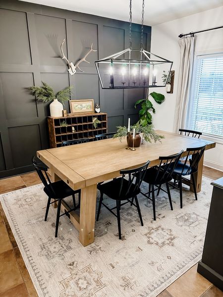 Perfect dining room set up! Loving this table that seats 8-12 people for hosting 🖤

#LTKhome