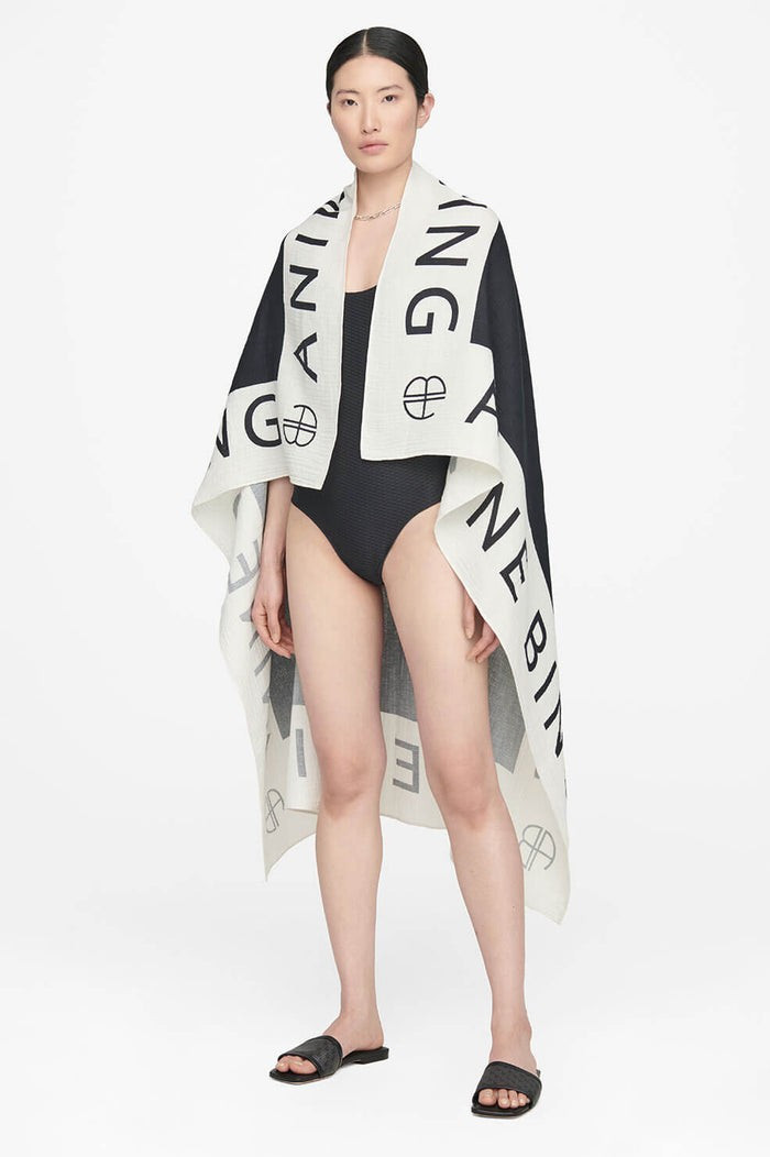 Praia Sarong - Black And Cream | Anine Bing