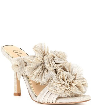 Gianni Bini Hardaway Mesh Fabric Ruffle Dress Slide Sandals | Dillard's | Dillard's