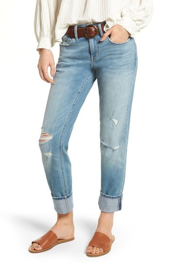 Women's Treasure & Bond Grant High Waist Boyfriend Jeans, Size 23 - Blue | Nordstrom