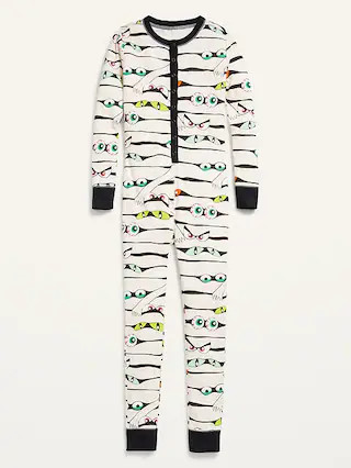 Gender-Neutral Matching Snug-Fit Halloween One-Piece Pajamas for Kids | Old Navy (US)