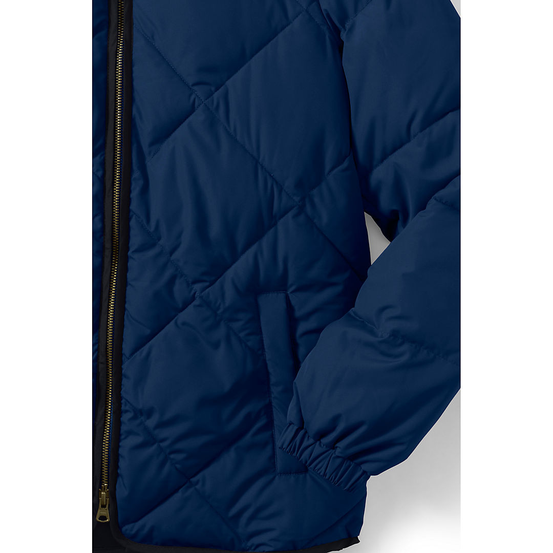 Women's Tall Insulated Quilted Primaloft ThermoPlume Bomber Jacket | Lands' End (US)