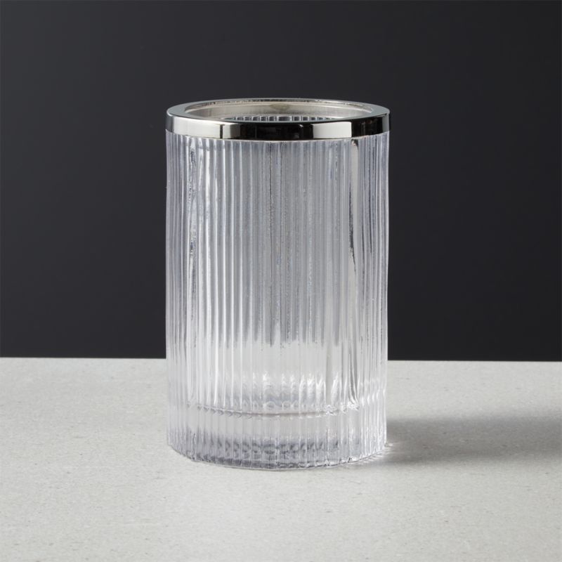 Athena Ribbed Glass Round Cup | CB2 | CB2