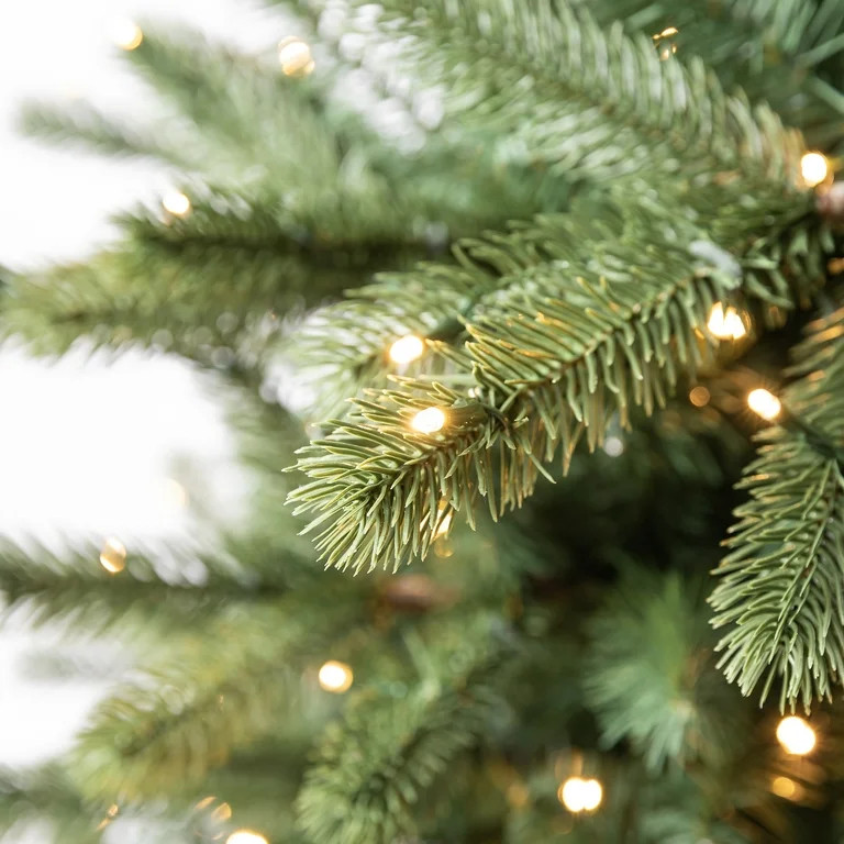 7.5’ Birchwood Fir Prelit Green Artificial Christmas Tree with Warm White Twinkle LED Lights an... | Walmart (US)