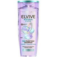 Elvive Hydra Pure 72h Purifying Shampoo, with Hyaluronic & Salicylic Acids, for Oily Scalp & Dehydrated Lengths | Debenhams UK