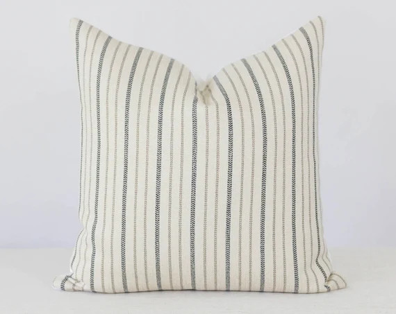 Neutral Stripe Pillow, Pillows with Stripes, Farmhouse Pillow Covers, Farmhouse Neutral Pillow Co... | Etsy (CAD)