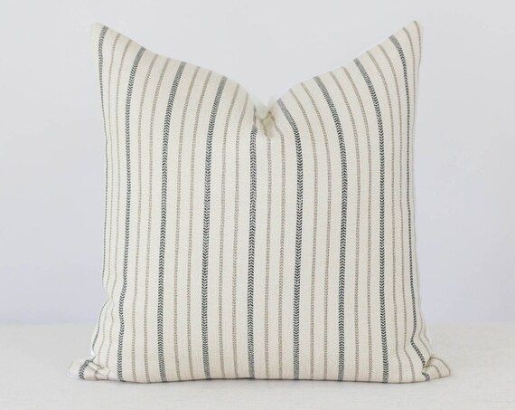 Neutral Stripe Pillow, Pillows with Stripes, Farmhouse Pillow Covers, Farmhouse Neutral Pillow Co... | Etsy (CAD)