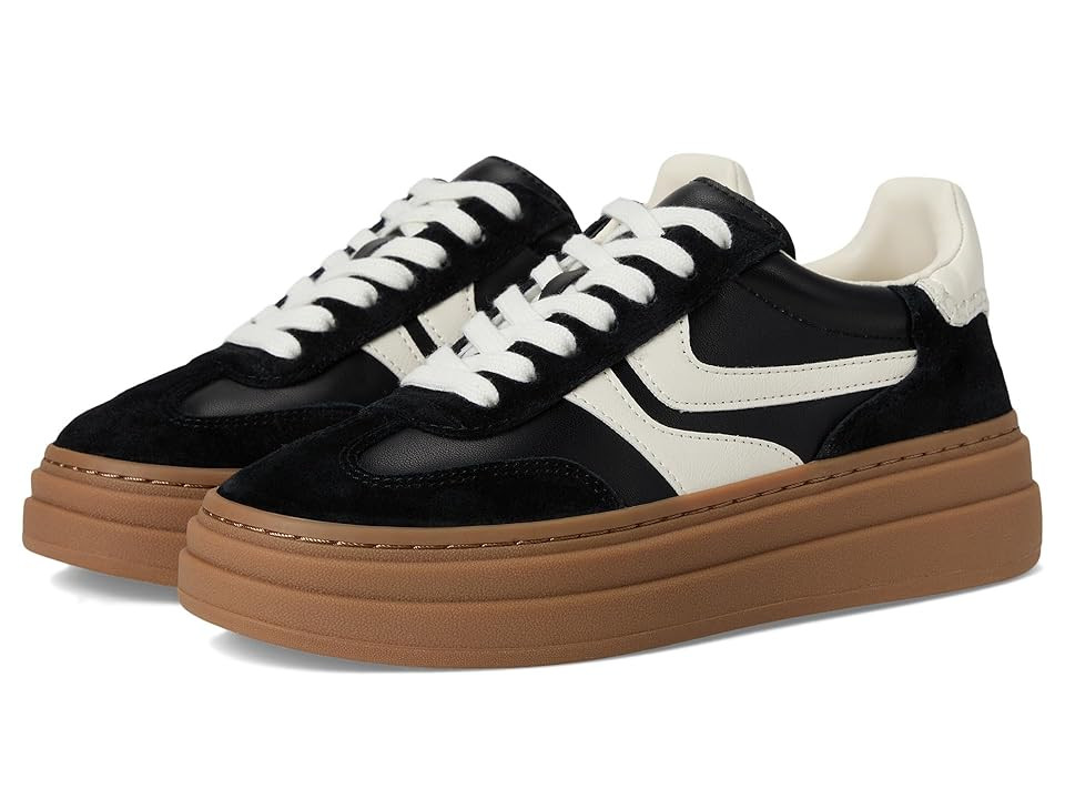 Steve Madden Dodge Women's Shoes Black/White : 8 M, Suede | Zappos