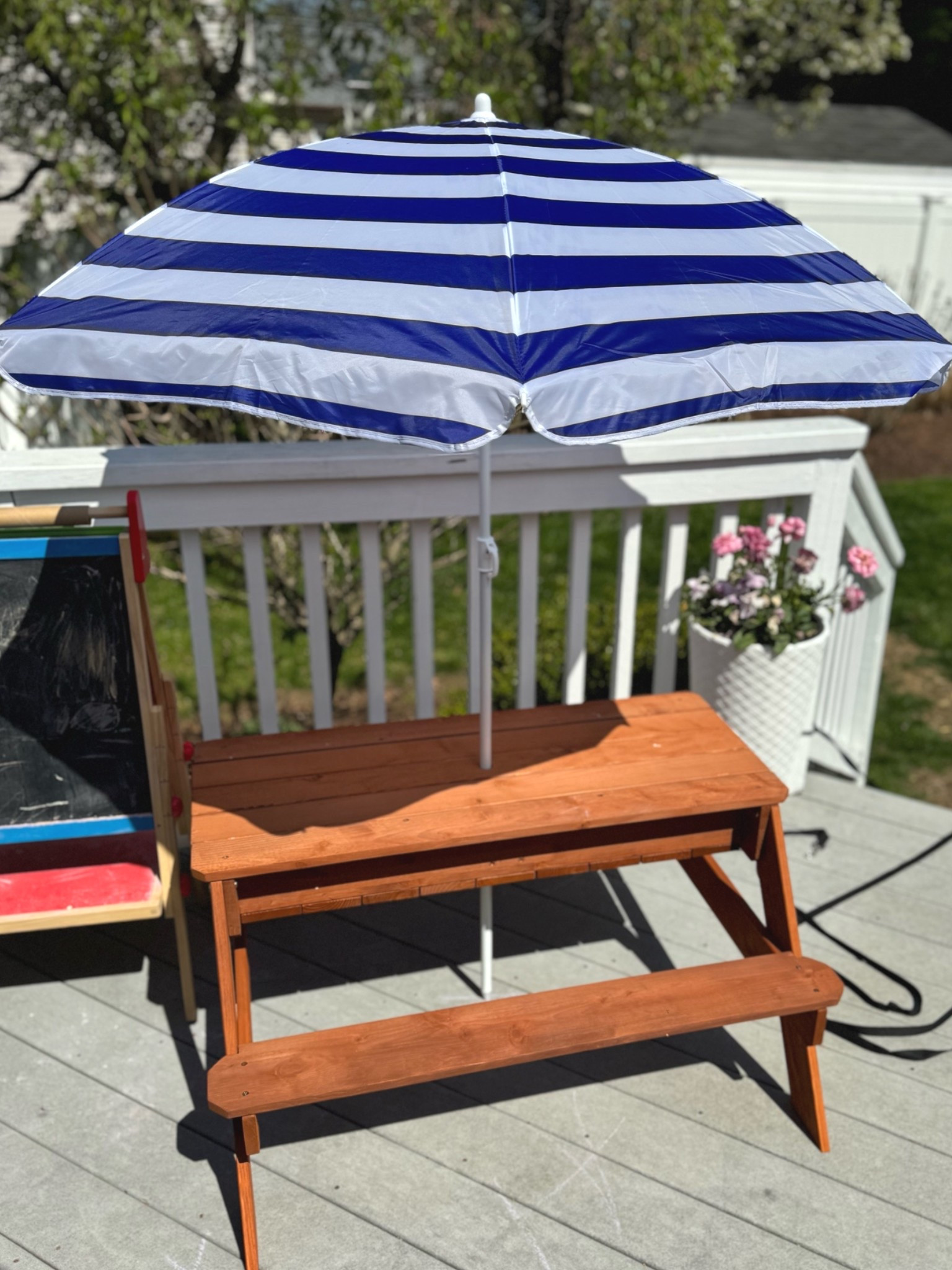 how cute is this little picnic table for kids activities for the summer?! The top is removable & you can do water play or sand boxes

#LTKKids