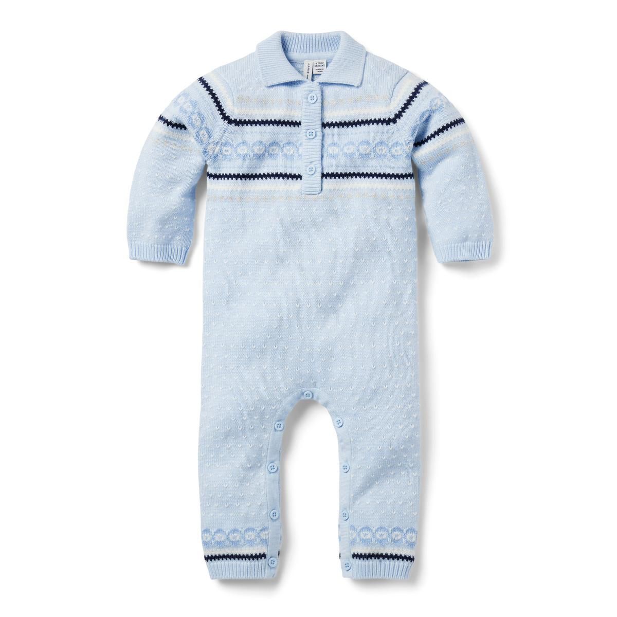 Baby Fair Isle Sweater Collared One-Piece | Janie and Jack