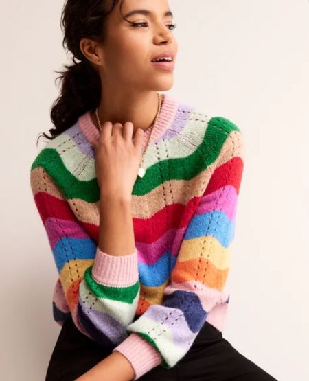 Beautiful rainbow jumper cardigan sweater 

#LTKover40 #LTKfamily #LTKworkwear