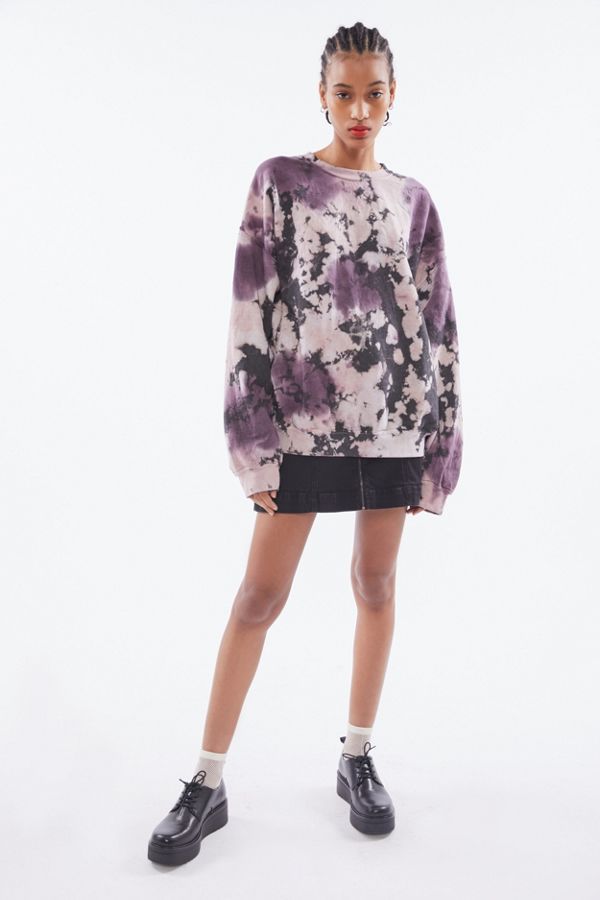 Urban Renewal Recycled Splatter Tie-Dye Crew Neck Sweatshirt | Urban Outfitters (US and RoW)