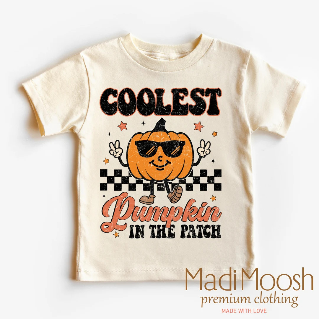 Coolest Pumpkin In The Patch Shirt - Fall Vibes Toddler Tee - Boys Fall Pumpkin Kids Shirt - Adul... | Etsy (US)