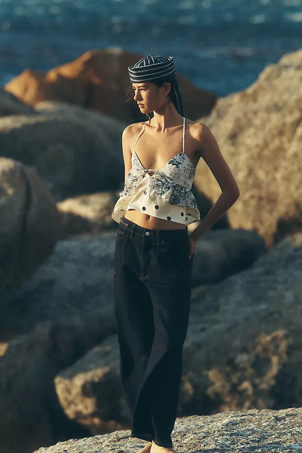 The Kayden Clean High-Rise Barrel Jeans by Pilcro | Anthropologie (US)