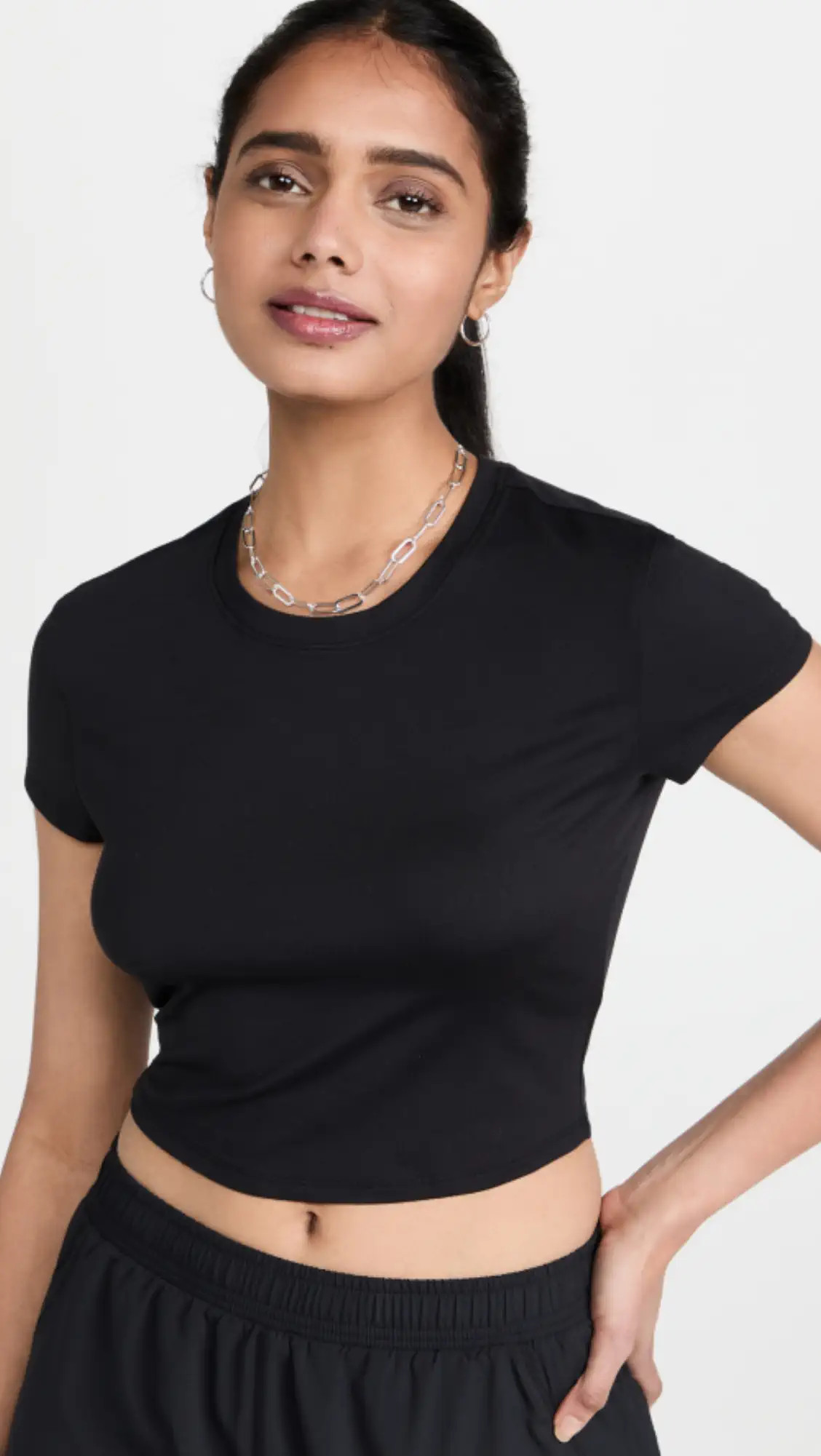 Alo Yoga Alosoft Crop Finesse Tee | Shopbop | Shopbop