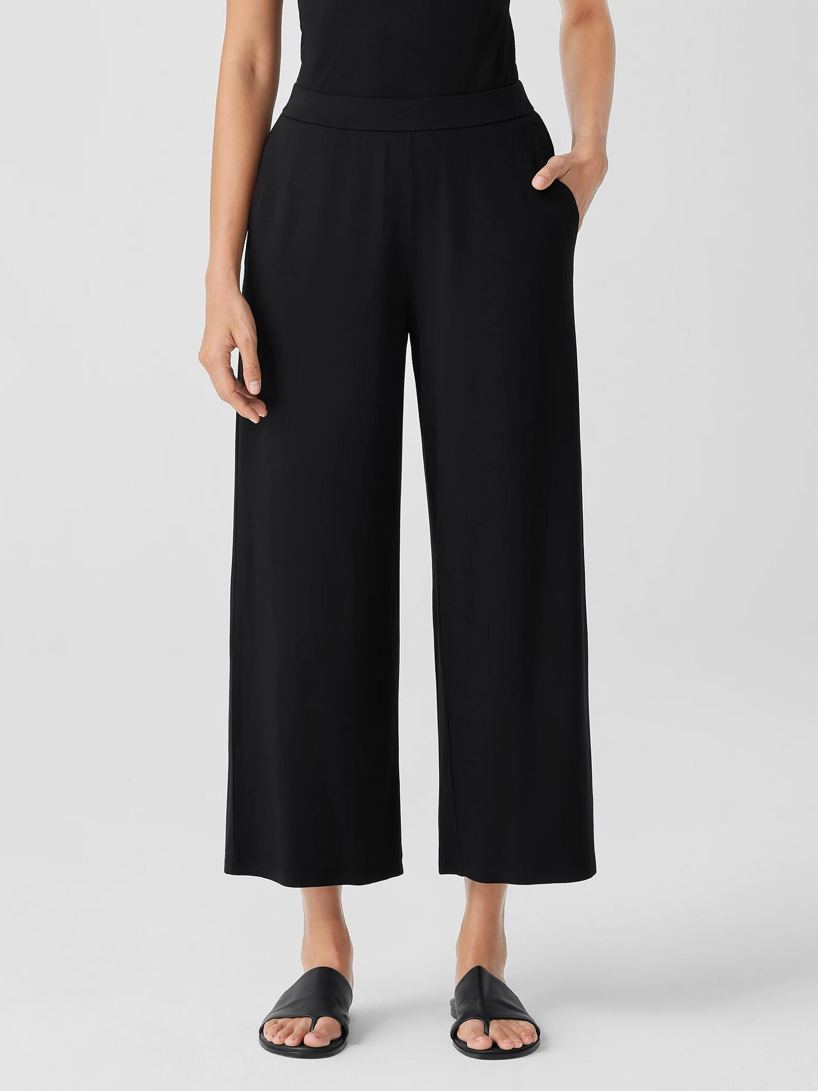 Fine Jersey Wide-Leg Pant | Eileen Fisher