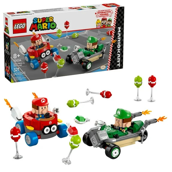 LEGO Super Mario: Mario Kart Baby Mario vs. Baby Luigi - Collectible Toy Building Set for Kids, B... | Walmart (US)