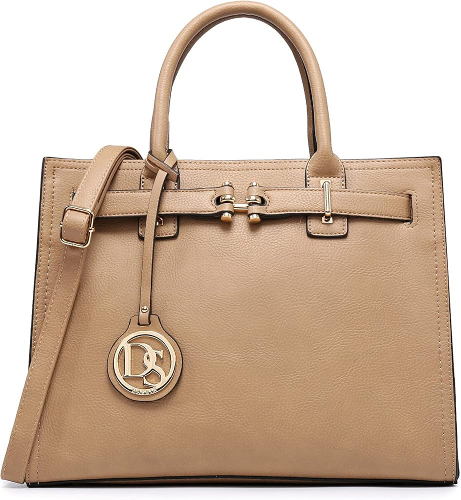 Amazon.com: Dasein Women Satchel Purses Handbags Belted Top-handle Work Tote Shoulder Bags with L... | Amazon (US)