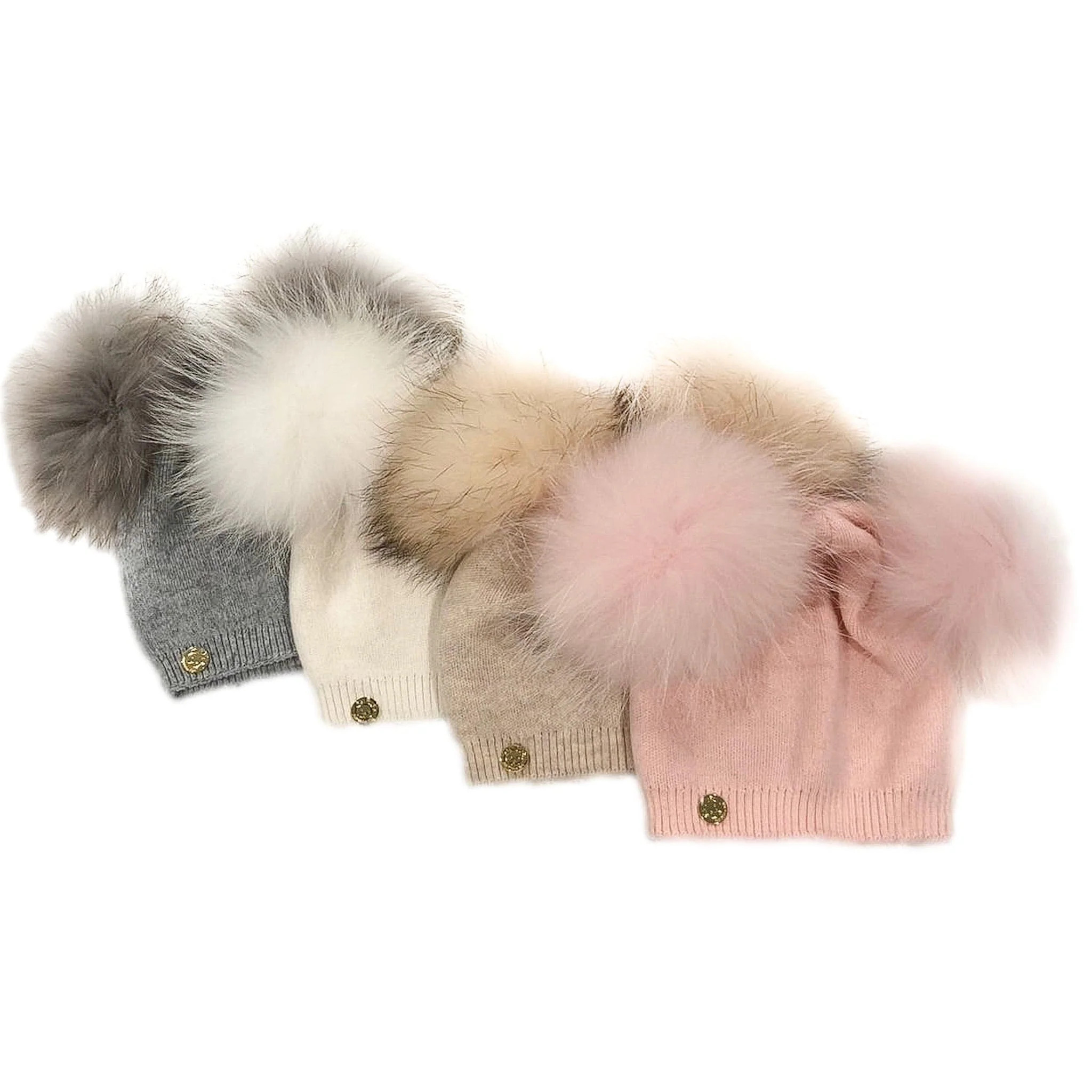 Nikita Double Pom Angora Hat | petite maison kids